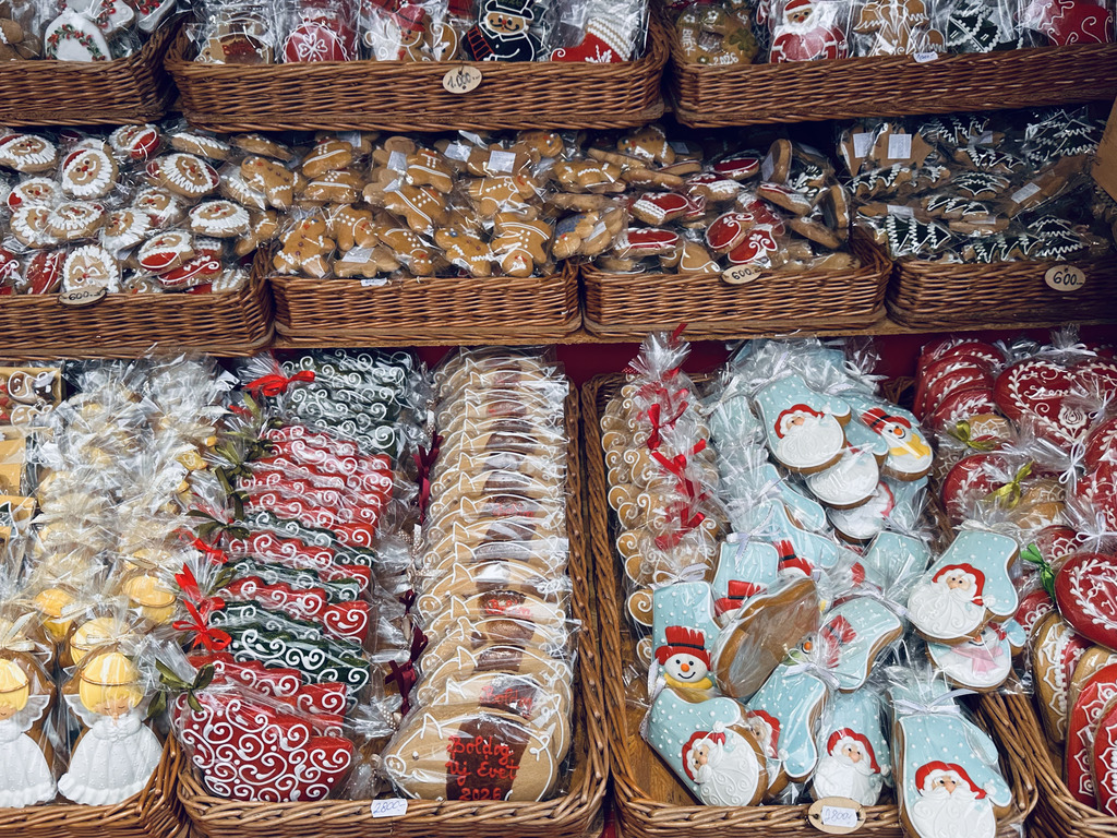 Gingerbread at the Vorosmarty Square Christmas Market in Budapest.
