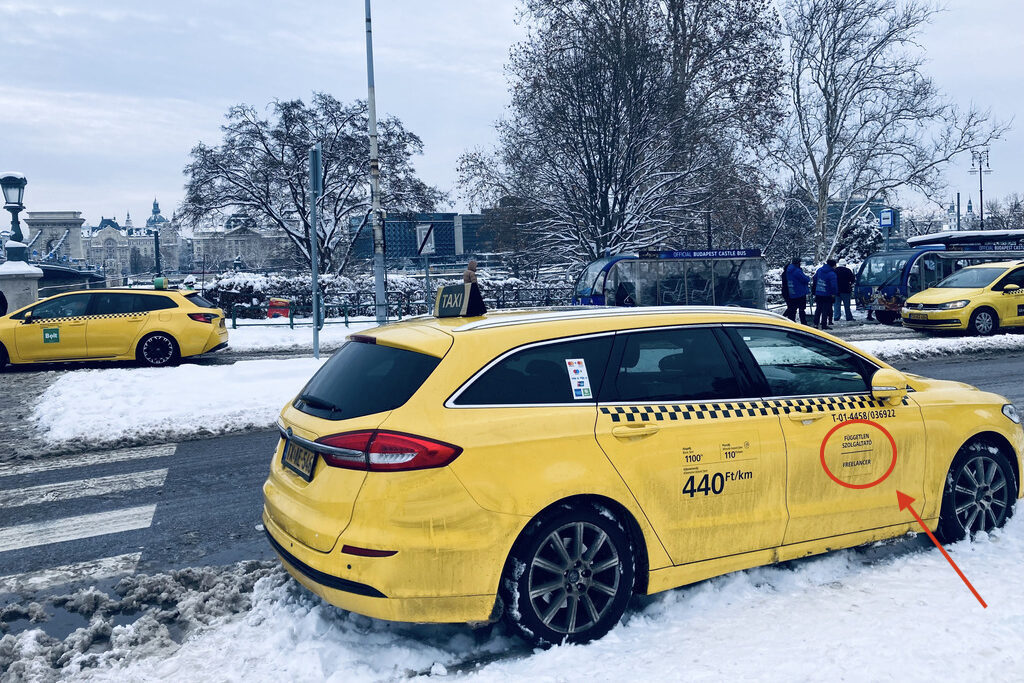 Freelance taxi in Budapest, Hungary.