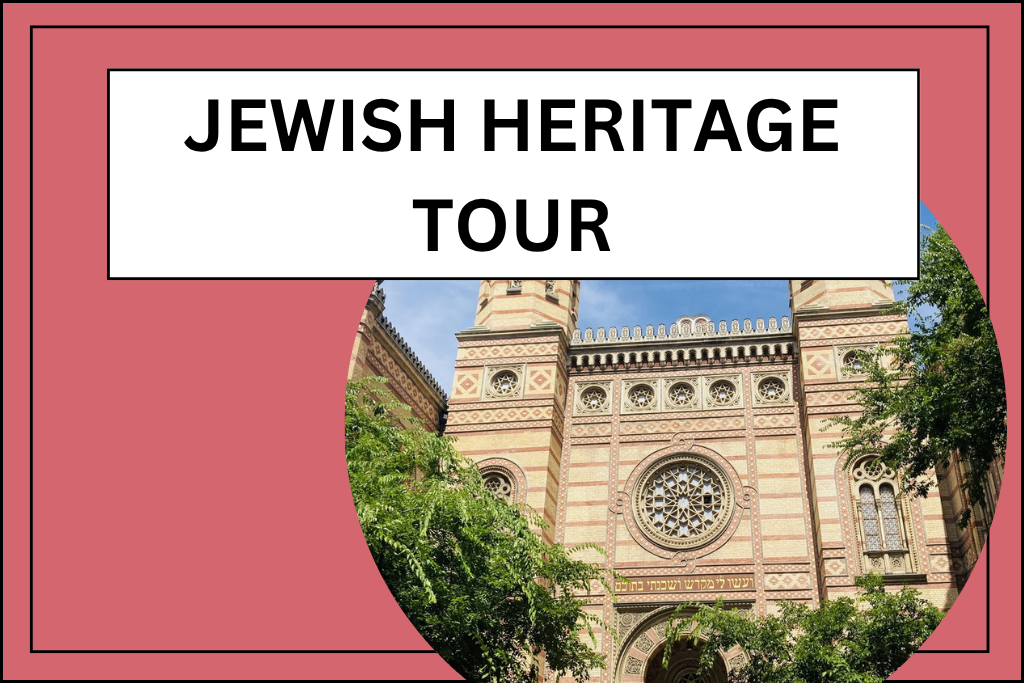 Banner for Jewish Heritage Tour in Budapest, Hungary.