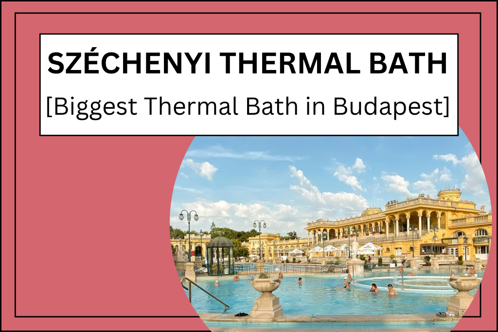 Banner for the Széchenyi Thermal Bath in Budapest, Hungary.