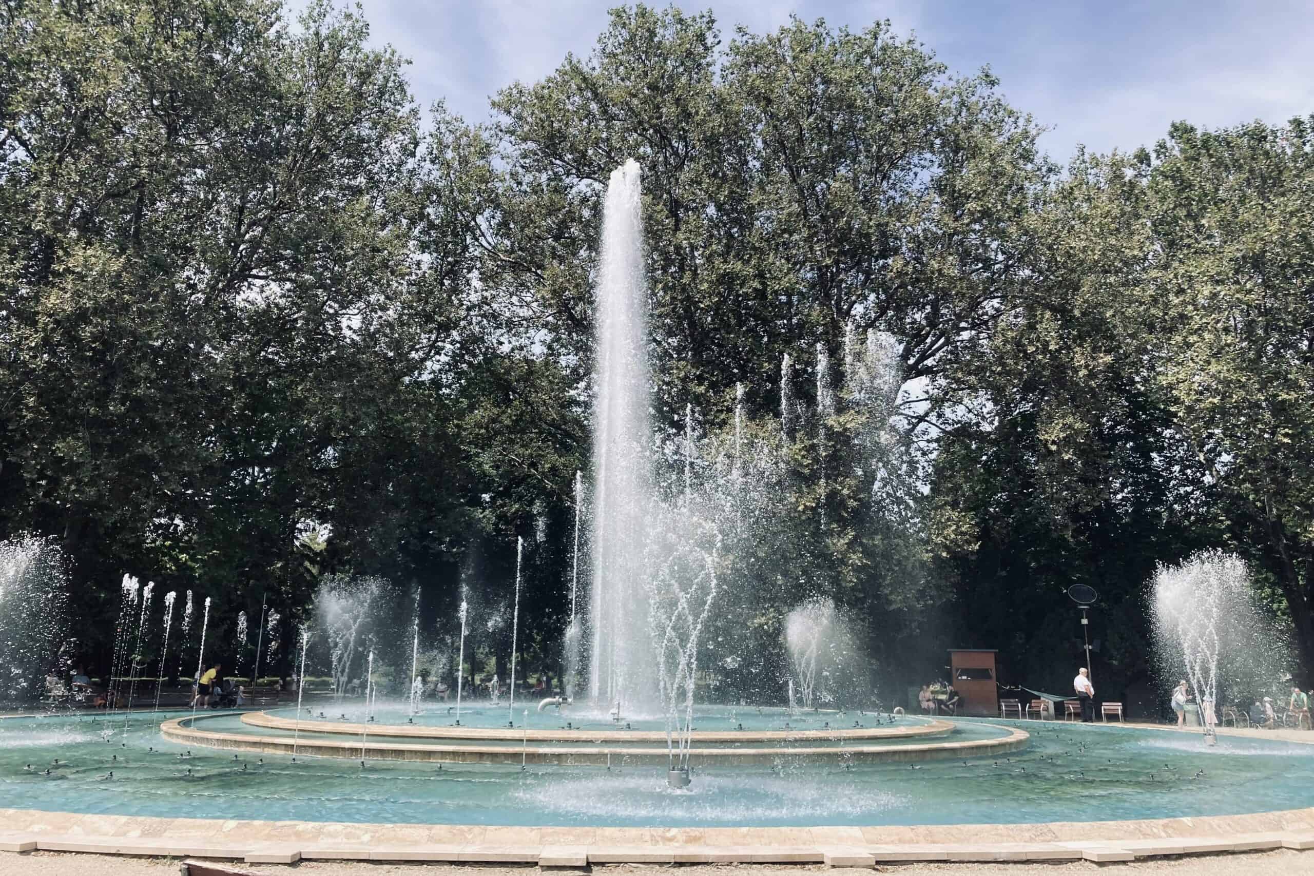 A fountain on the Margaret Island in Budapest, Hungary.
