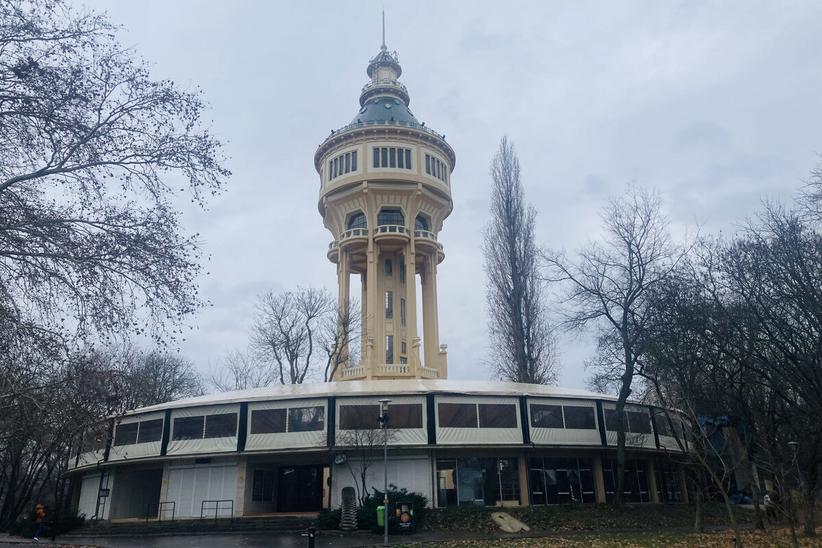 The water tower on Margaret Island, Budapest.