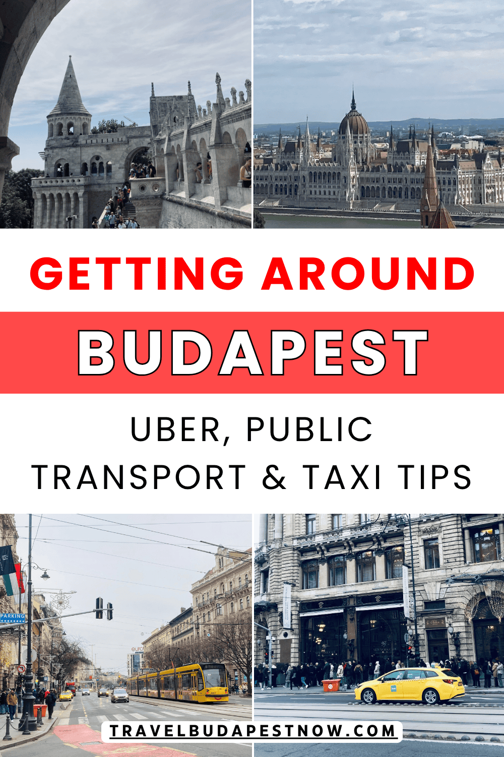 Pinterest Pin design for a post on 'Is there Uber in Budapest?'