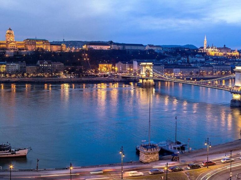 The view from InterContinental Hotel, one of the best hotels in Budapest with a river view.
