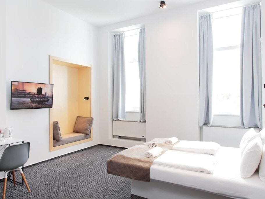 A private double room at the Maverick Budapest Soho Hotel.