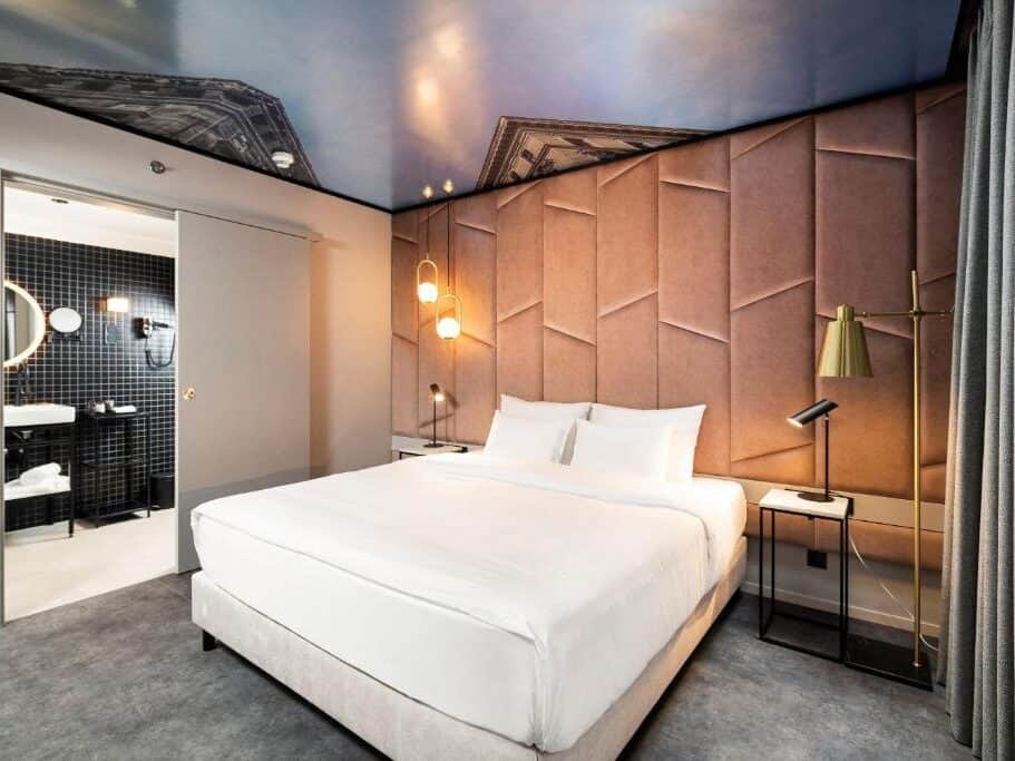 A private double room at the Three Corners Downtown Hotel in Budapest, Hungary.